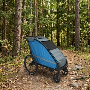 Remolque para Bicicleta Plegable KS-6200, Ligero, Impermeable, con Marco de Aluminio, Carrito para Mascotas con Suspensión Independiente para Perros Grandes - Product Image 6