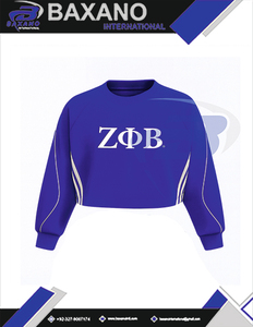 Zeta phi Beta zpb sorority เสื้อสเวตเชิ้ตสีขาวแบบครอปสำหรับเสื้อสเวตเตอร์สีขาวปักลาย - Product Image 5