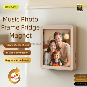 Regalos para Reuniones Familiares, Imán para Refrigerador con Grabación Inteligente de Notas Musicales, Marco Magnético para Fotos, Caja de Música con Audio, Altavoz BT de Sobremesa - Product Image 1