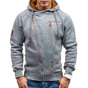 Nueva Sudadera con capucha para hombre 2021 otoño Casual sólido manga larga para Hombre Sudaderas con capucha delgada cremallera Sudadera con capucha para hombre ropa de calle con capucha - Product Image 2