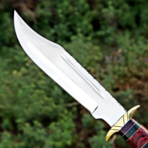 Handcrafted J2 Steel Hunting Bowie Knife Dollar Sheet Handle with Brass Guard and Pommel Bowie Hunting 0utdoor Knife - Product Image 2