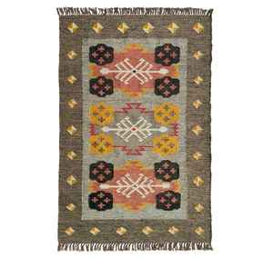 Alfombras Compactas y Portátiles Tejidas a Mano de Yute y Lana, Alfombras Kilim para Sala de Estar, Dormitorio y Estudio - Product Image 3