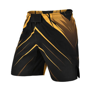 Shorts décontractés taille haute en tissu élastique, écologiques, respirants, par sublimation, pour vêtements, couleur or - Product Image 3