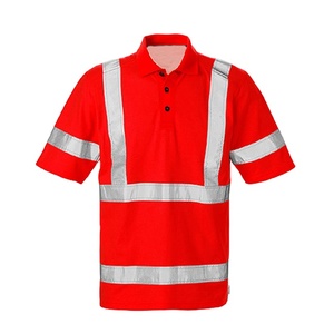 Camisetas Polo de Alta Visibilidad Impermeables con Tiras Reflectantes y Logotipo Personalizado - Product Image 1