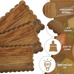 Juego de Tablas de Queso Cuadradas de Acacia Hechas a Mano, Tabla de Quesos Rústica Premium - Product Image 2
