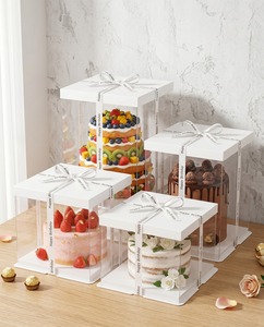 Customizable Modern Square Acrylic Gift <b>Box</b> - Premium Transparent <b>Cake</b> & Cookie Display Case for <b>Weddings</b>, Birthdays & Events - Product Image 6