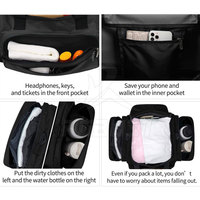 Sac de voyage extérieur en matériau Cordura léger et durable, fermeture éclair, sangle réglable, capacité 20-36L, pliable, écologique
