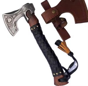 STEEL CRAFT INTERNATIONAL Hand-Forged Carbon Steel Flat Personalized Hammer <b>Axe</b> 18inch Full Tang Ash Wood Handle DIY Grade ODM - Product Image 2
