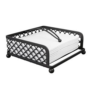 Elegante Porta Servilletas de Metal Negro con Dispensador para Mesa, Cocina, Encimera, Comedor al Aire Libre y Uso en Restaurantes - Product Image 1