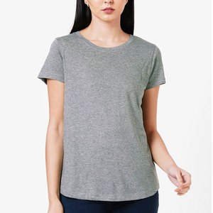 เสื้อยืดลำลองผู้หญิงทันสมัย สีพื้น ผ้าฝ้าย 100% ระบายอากาศได้ดี แห้งเร็ว เป็นมิตรกับสิ่งแวดล้อม คุณภาพสูง - Product Image 1