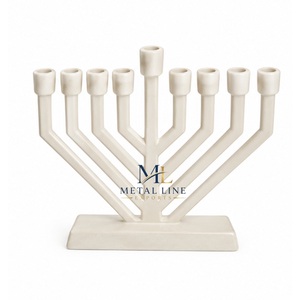 Ménorah en résine à motif marbré, 9 branches, pour Hanouka, décoration de maison, cadeau Judaica, directement de l'usine - Product Image 5