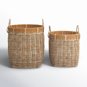 ตะกร้าใส่ของตกแต่งหญ้าทะเลธรรมชาติอุปกรณ์ตกแต่งบ้านแบบทอ - Product Image 1