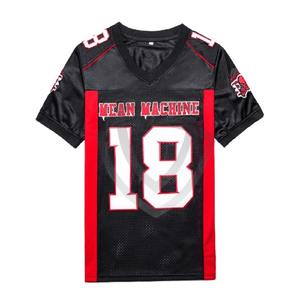 Camiseta de Fútbol Americano Personalizable de Manga Corta, Negra, Transpirable, Deportiva, con Estampado Personalizado - Product Image 1