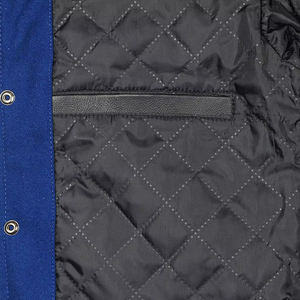 Veste de baseball bleue pour homme avec manches rouges, style classique Letterman - Product Image 5