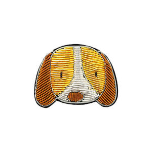 Parche bordado con cabeza de animal, con cuentas y patrón de líneas, insignia de tela para coser, para decoración de prendas. - Product Image 5