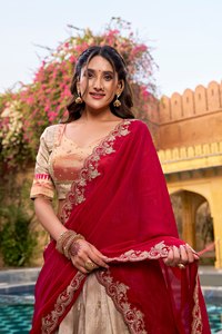 Nouveautés : Lehenga Choli en soie pour femmes, pour mariage et occasions spéciales, Lehenga Choli de mariée pour la vente à l'exportation - Product Image 2