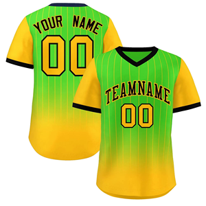 OEM ODM Baseball Team Jersey Printed Striped Short Sleeve Breathable 100%Polyester Pullover Teams Club Sports Jersey Low MOQ - Product Image 6