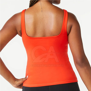Camiseta sin mangas de verano para mujer, talla grande, ajustada, transpirable, de elastano/poliéster, con espalda cruzada y cintura alta, modelo 2026 - Product Image 4