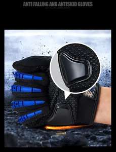 Gants de moto en cuir pleine main Pyrotect avec cordon de serrage pour l'hiver, compatibles écran tactile, unisexe, pour sports de plein air et cyclisme - Product Image 4