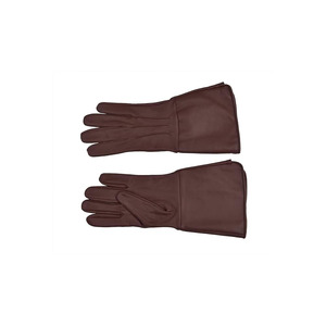 ABRA SPORTS Striped <b>Touchscreen</b> <b>Glove</b> Pure Lambskin Leather Cosplay Gauntlet Long Arm Cuff Liner Traveling - Product Image 2