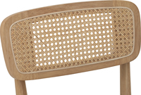 Silla de Comedor de Ratán de Estilo Moderno de Mediados de Siglo, de Alta Calidad y Duradera, con Tapicería de Poliéster y Patas de Madera, para Hogar u Oficina, Muebles para el Hogar