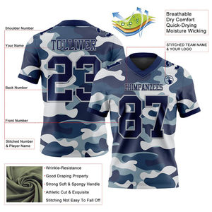 Camiseta de Fútbol Personalizada, Transpirable, de Secado Rápido, 280g, Poliéster, Impresión por Transferencia de Calor, Nombre del Equipo, Número, Logotipo, Ropa Deportiva de la Selección Estadounidense - Product Image 2