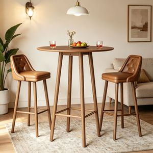 Tavolo Alto Pieghevole per Bar, Arredamento per Interni ed Esterni, Casa, Hotel, Seminterrato, Giardino, Feste con Base a Gamba - Product Image 4