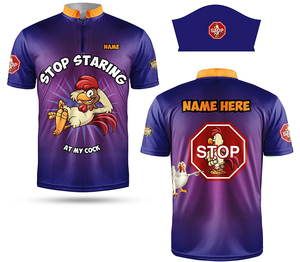 Maillot de sport personnalisé à col zippé, imprimé trèfle vert 3D par sublimation, pour événements de la Saint-Patrick - Product Image 3