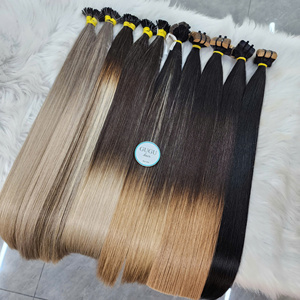 Extensions de cheveux naturels 100% à bandes adhésives, 16-28 pouces, 12A Blond Vierge Plus Lisse Baguette, Tissage noué à la main, Cheveux teints - Product Image 1