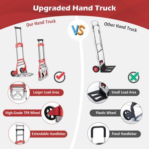 Carrello Pieghevole con Manico Telescopico e Ruote, Portatile per Carrelli e Trolley - Product Image 5