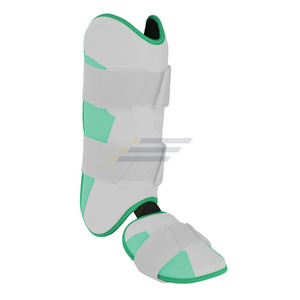 Protège-tibias de baseball et softball noir, fabriqué au Pakistan, avec protection renforcée pour le pied et sangles réglables pour adulte - Product Image 2
