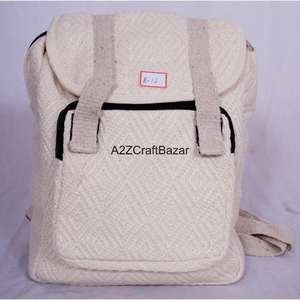 Sac à dos artisanal unisexe de taille moyenne en toile 100% coton, léger, vintage, 20L, avec fermeture à glissière et boucle, idéal pour la natation et le camping - Product Image 5