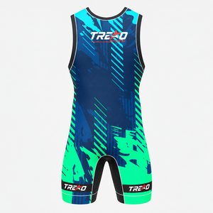 Custom Sublimation Trexo Sports Polyester Spandex <b>Wrestling</b> <b>Singlet</b> for <b>Men</b> Four-Way Stretch Compression-Angry Wolf Design Team - Product Image 4