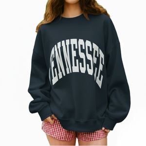 Sweat-shirt surdimensionné respirant en molleton tricoté à col montant, imprimé sur mesure, style streetwear, toutes saisons, pour femme, vente en gros - Product Image 1
