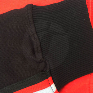 Sudadera de Punto con Bloques de Color Rojo y Negro para Hombre, Cuello Redondo, Corte Regular, Estampado por Sublimación, Transpirable, Estilo Casual de Otoño - Product Image 6