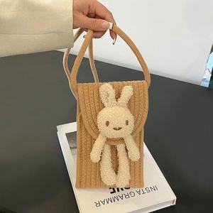 กระเป๋าสะพายข้างลายสัตว์ถักโครเชต์น่ารักลายกระต่ายแฟชั่นใหม่สำหรับผู้หญิง - Product Image 1