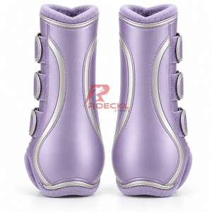 Bottes de brossage pour chevaux conçues avec des matériaux légers, une doublure douce et des fermetures réglables pour l'exercice quotidien et l'utilisation en écurie. - Product Image 4