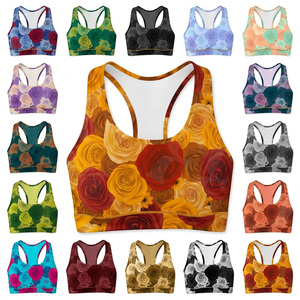 Whole Sale Sports <b>Bra</b> Women Fitness Yoga Running Gym Padded Breathable <b>Stretch</b> Workout Activewear Comforts Crop Top OEM ODM - Product Image 1