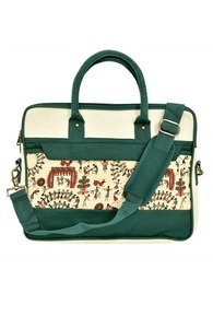 Bolsa para Portátil de Yute Natural a la Moda con Protección Acolchada, Estuche Ecológico para Transportar el Portátil al Oficio - Product Image 3