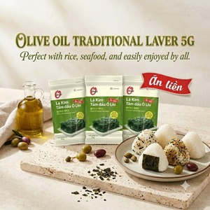 Alga Nori Tostada Seca con Aceite de Oliva Tradicional 5g Venta al por Mayor O'food |   Paquetes de 3/9/16 |   Comida Vietnamita Lista para Comer, Vida Útil de 12 Meses - Product Image 1