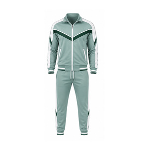 Men Full Zip Sports Tracksuit Custom Training Running Gym Jacket <b>Pants</b> Set OEM ODM Wholesale Sportswear Supplier Bulk Activewear - Product Image 1