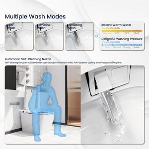 Inodoro Inteligente con Función de Agua Caliente, Apertura y Cierre Automáticos, Control Remoto, Producto para Baño - Product Image 3