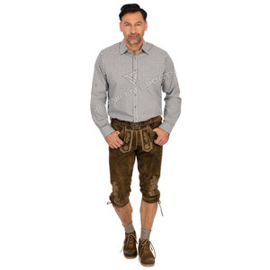 Chemise traditionnelle allemande en coton 100% de qualité supérieure pour hommes, style bavarois rouge Oktoberfest, séchage rapide - Product Image 3