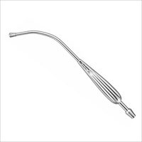 Canule d'aspiration Frazier incurvée en acier inoxydable, outil chirurgical avec poignée ergonomique, qualité supérieure européenne, manuel