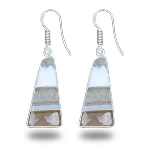 Pendientes de ópalo azul Owyhee, pendientes colgantes de plata de ley 925, joyería de piedras preciosas naturales, regalo para mujeres a precio de fábrica - Product Image 1