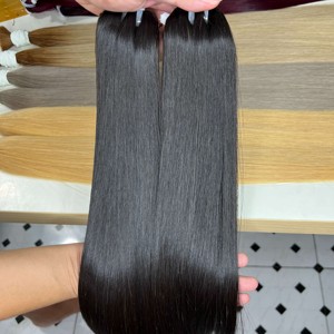 Vendeur d'extensions de cheveux raides en os vietnamien Genius Weft Extensions de cheveux humains droits en os doublement étirés pour femmes noires - Product Image 6