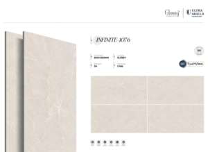 กระเบื้องพอร์ซเลนลายหินอ่อนเกรดพรีเมียม เงา ขนาด 800x1600 1200x1800 750x1500 มม. แผ่นใหญ่ สำหรับโครงการระดับไฮเอนด์ - Product Image 3