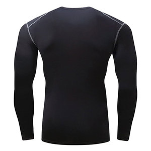 Camiseta deportiva de manga larga para hombre, de secado rápido, transpirable y elástica, para MMA, gimnasio, correr y ciclismo. - Product Image 2