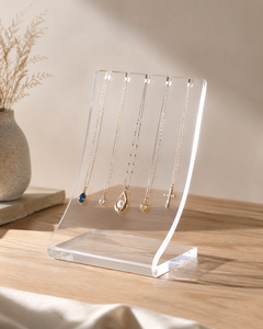 Modern Eco-friendly Customized Acrylic Jewelry Display Stand Elegant Pendant Necklace Prop for Retail Stores - Product Image 5