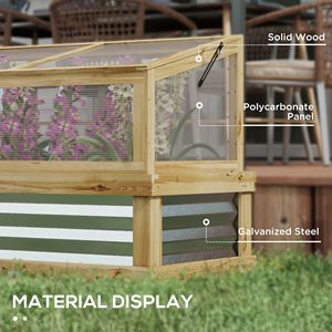 Serre in Legno Naturale con Struttura a Muro, Letto Rialzato per Orto 41x22.5x28.25, Piccolo Scaffale per Fiori da Esterno per Feste in Giardino - Product Image 6